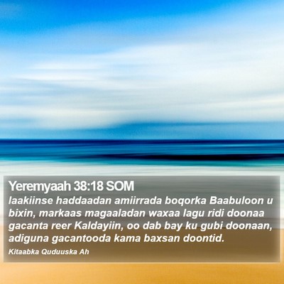 Yeremyaah 38:18 SOM Bible Verse Image