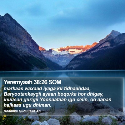 Yeremyaah 38:26 SOM Bible Verse Image