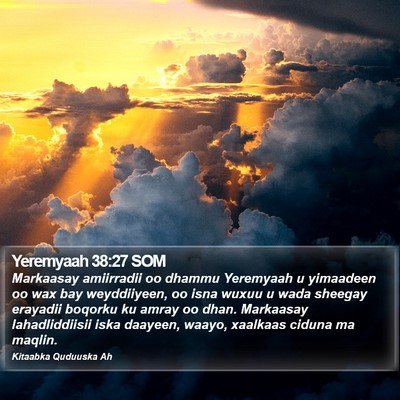 Yeremyaah 38:27 SOM Bible Verse Image