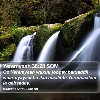 Yeremyaah 38:28 SOM Bible Verse Image