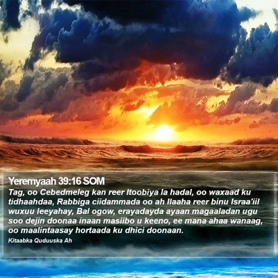 Yeremyaah 39:16 SOM Bible Verse Image