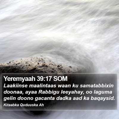 Yeremyaah 39:17 SOM Bible Verse Image