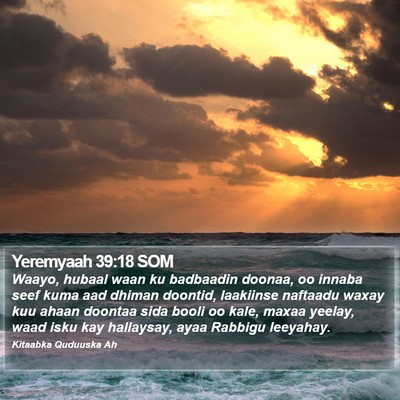 Yeremyaah 39:18 SOM Bible Verse Image