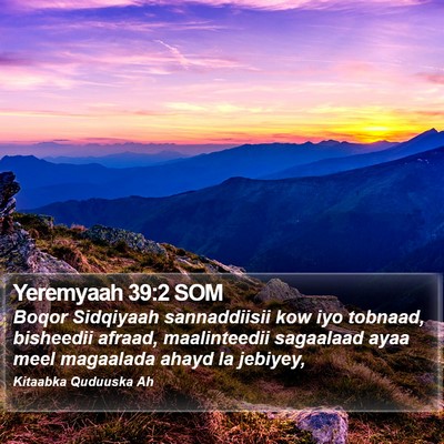 Yeremyaah 39:2 SOM Bible Verse Image