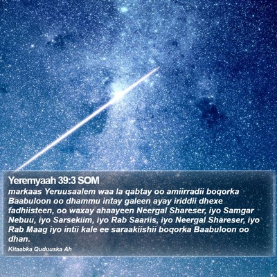 Yeremyaah 39:3 SOM Bible Verse Image