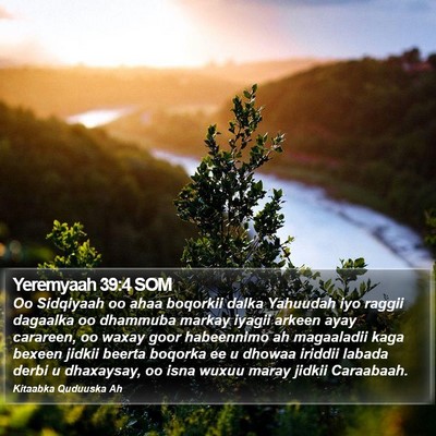 Yeremyaah 39:4 SOM Bible Verse Image