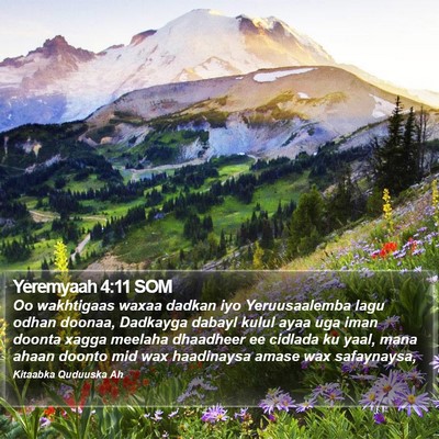 Yeremyaah 4:11 SOM Bible Verse Image