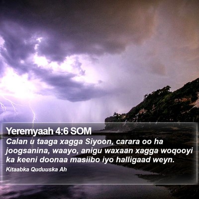 Yeremyaah 4:6 SOM Bible Verse Image