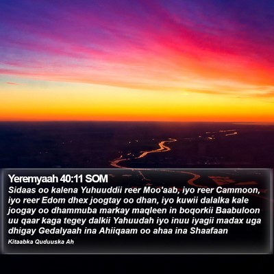 Yeremyaah 40:11 SOM Bible Verse Image