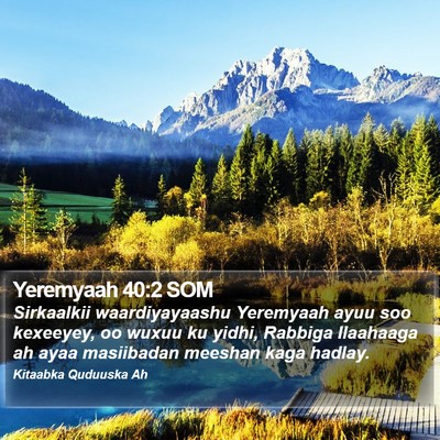 Yeremyaah 40:2 SOM Bible Verse Image