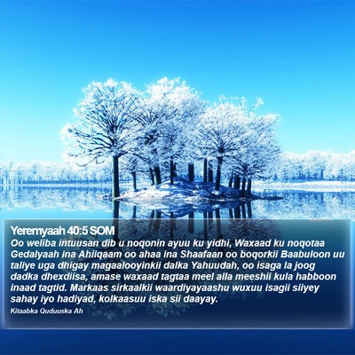 Yeremyaah 40:5 SOM Bible Verse Image