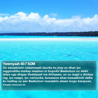 Yeremyaah 40:7 SOM Bible Verse Image