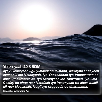 Yeremyaah 40:8 SOM Bible Verse Image