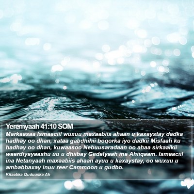 Yeremyaah 41:10 SOM Bible Verse Image