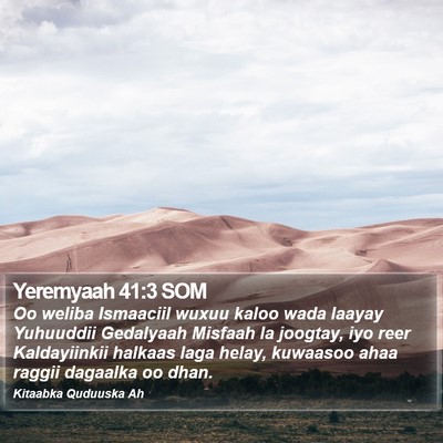 Yeremyaah 41:3 SOM Bible Verse Image