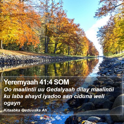 Yeremyaah 41:4 SOM Bible Verse Image