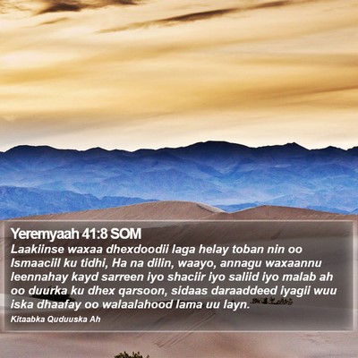 Yeremyaah 41:8 SOM Bible Verse Image