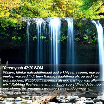 Yeremyaah 42:20 SOM Bible Verse Image