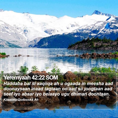 Yeremyaah 42:22 SOM Bible Verse Image