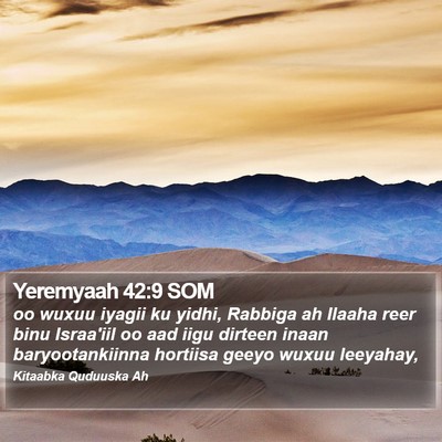 Yeremyaah 42:9 SOM Bible Verse Image