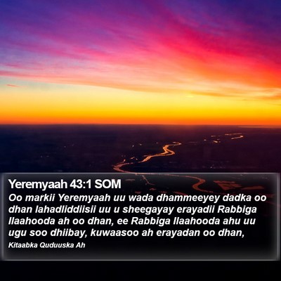 Yeremyaah 43:1 SOM Bible Verse Image