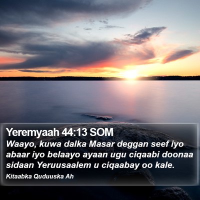 Yeremyaah 44:13 SOM Bible Verse Image