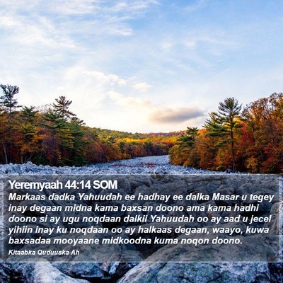 Yeremyaah 44:14 SOM Bible Verse Image