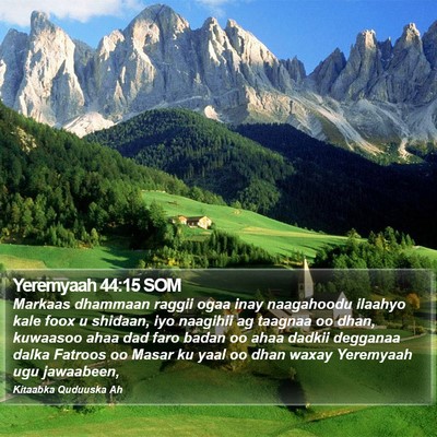 Yeremyaah 44:15 SOM Bible Verse Image
