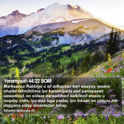 Yeremyaah 44:22 SOM Bible Verse Image