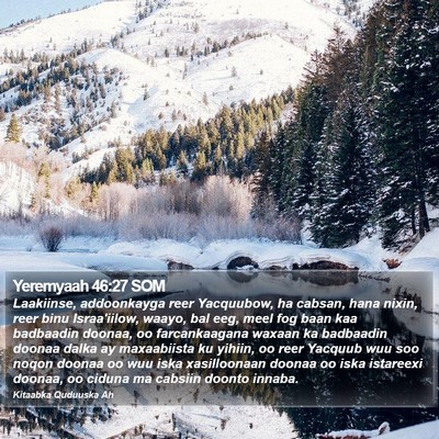 Yeremyaah 46:27 SOM Bible Verse Image