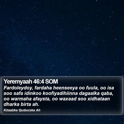 Yeremyaah 46:4 SOM Bible Verse Image