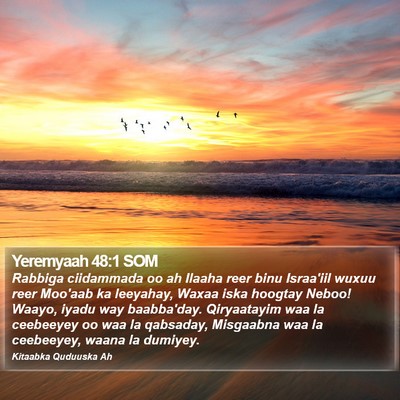 Yeremyaah 48:1 SOM Bible Verse Image