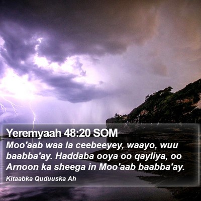 Yeremyaah 48:20 SOM Bible Verse Image