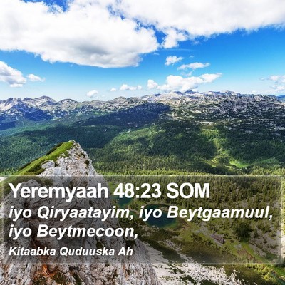 Yeremyaah 48:23 SOM Bible Verse Image