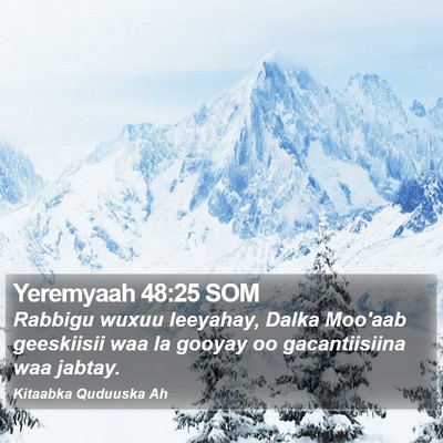 Yeremyaah 48:25 SOM Bible Verse Image