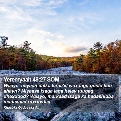 Yeremyaah 48:27 SOM Bible Verse Image