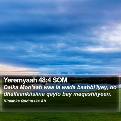 Yeremyaah 48:4 SOM Bible Verse Image