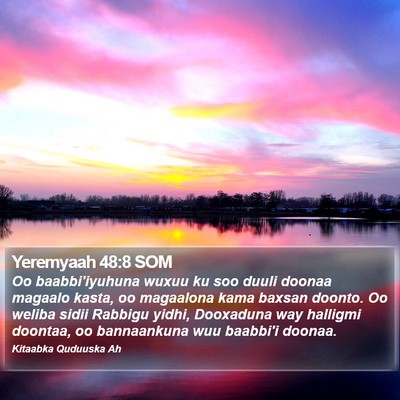 Yeremyaah 48:8 SOM Bible Verse Image