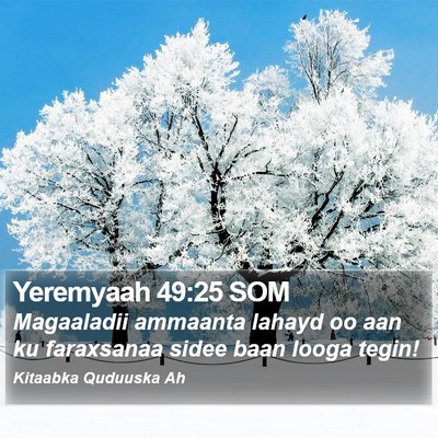 Yeremyaah 49:25 SOM Bible Verse Image