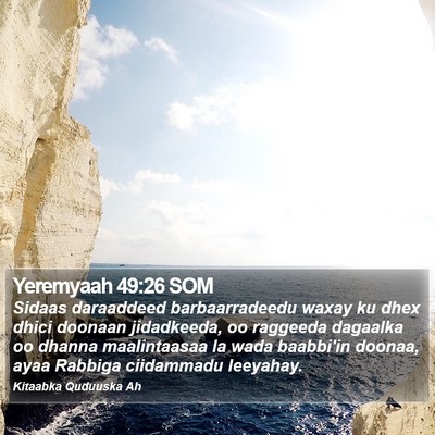 Yeremyaah 49:26 SOM Bible Verse Image