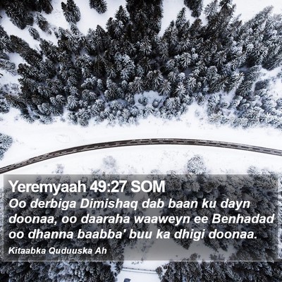 Yeremyaah 49:27 SOM Bible Verse Image