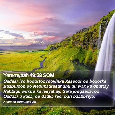 Yeremyaah 49:28 SOM Bible Verse Image