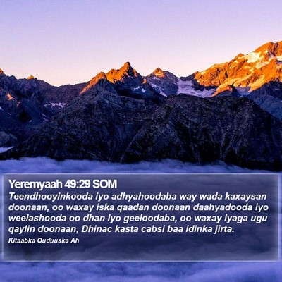 Yeremyaah 49:29 SOM Bible Verse Image