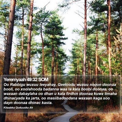 Yeremyaah 49:32 SOM Bible Verse Image