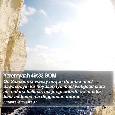 Yeremyaah 49:33 SOM Bible Verse Image