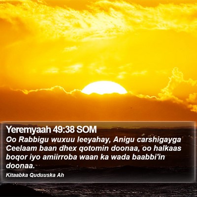 Yeremyaah 49:38 SOM Bible Verse Image