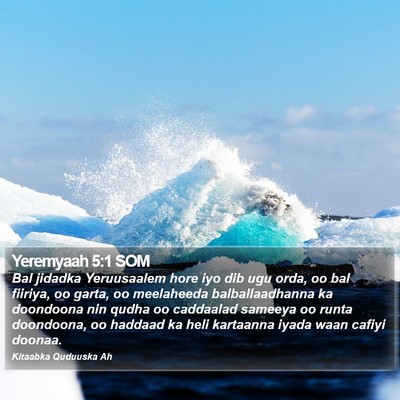 Yeremyaah 5:1 SOM Bible Verse Image