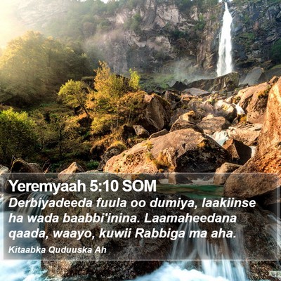 Yeremyaah 5:10 SOM Bible Verse Image