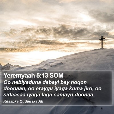 Yeremyaah 5:13 SOM Bible Verse Image