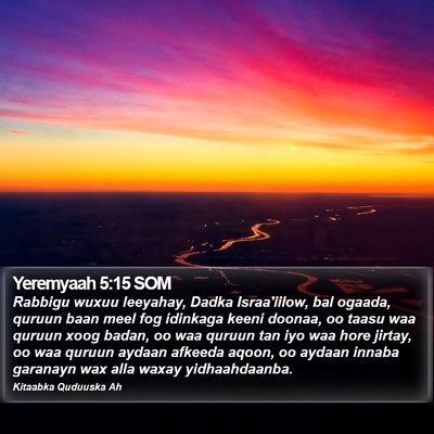 Yeremyaah 5:15 SOM Bible Verse Image